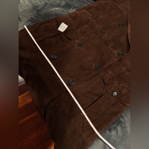 Ralph Lauren Goat Suede Trench - NWT Brown Suede Jacket - Picture 14 of 16